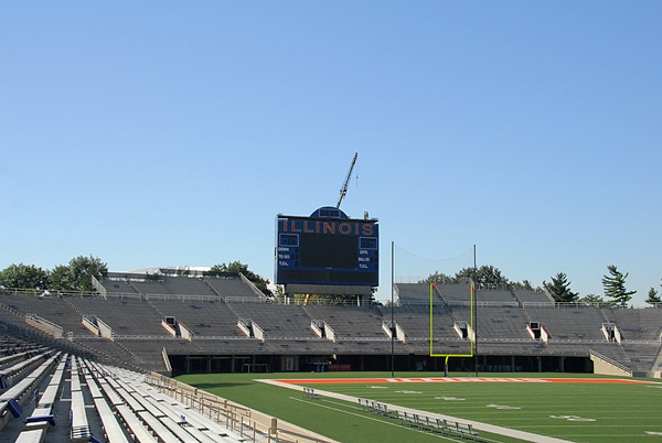 Memorial Stadium Illinois Construction