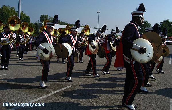 The Marching Illini made the trip.