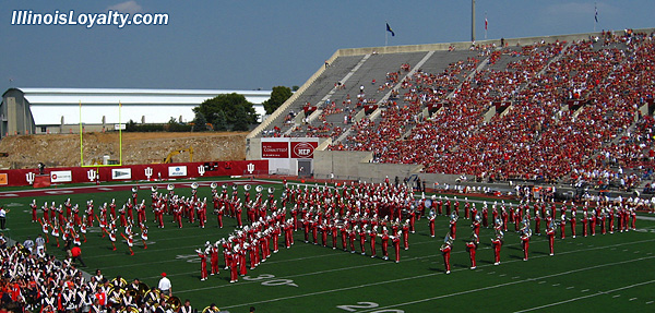 The Indiana Hoosiers marching band.