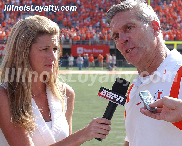 Erin Andrews and Ron Zook