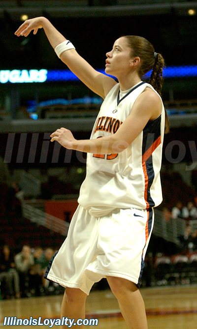 Chelsea Buher watches her three-pointer connect.