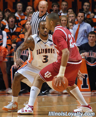 Chester Frazier and Eric Gordon - College Basketball - Indiana at Illinois