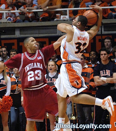 Eric Gordon and Demetri McCamey - College Basketball - Indiana at Illinois