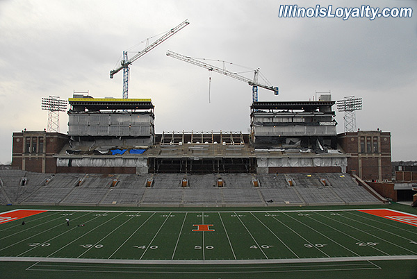 Illinois Memorial Stadium Construction