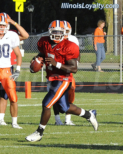 Juice Williams - Illini football - Camp Rantoul scrimmage