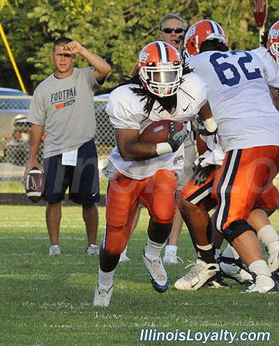 Troy Pollard - Illini football - Camp Rantoul scrimmage