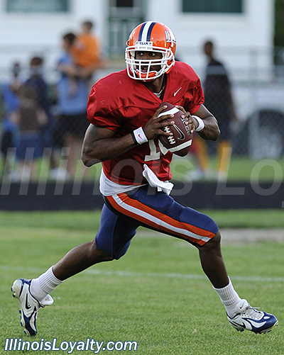 Eddie McGee - Illini football - Camp Rantoul scrimmage