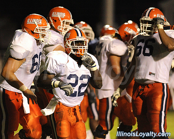 Daniel Dufrene - Illini football - Camp Rantoul scrimmage