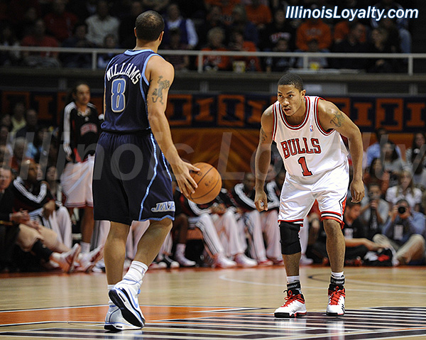Chicago Bulls Derrick Rose vs Utah Jazz Deron Williams