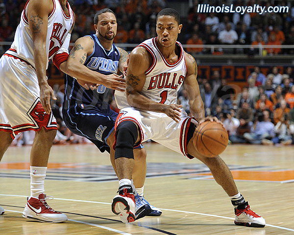 Chicago Bulls Derrick Rose vs Utah Jazz Deron Williams