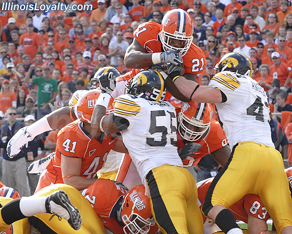 Jason Ford - Illinois Fighting Illini football vs Iowa Hawkeyes