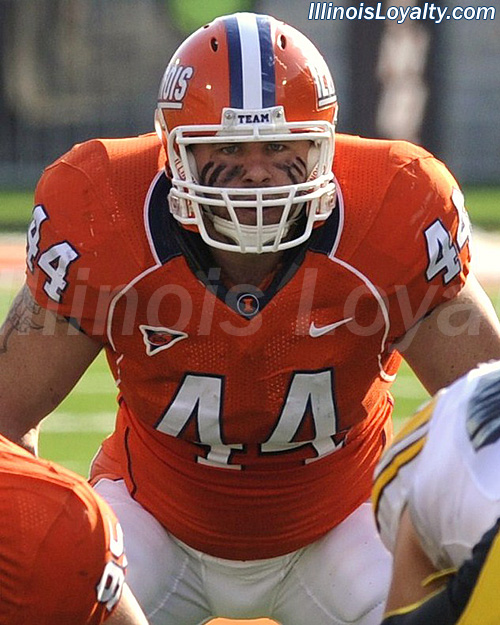 Brit Miller - Illinois Fighting Illini football vs Iowa Hawkeyes