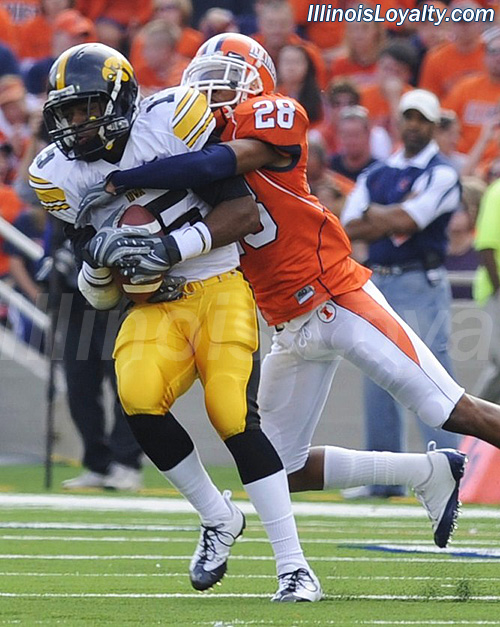 Dere Hicks - Illinois Fighting Illini football vs Iowa Hawkeyes