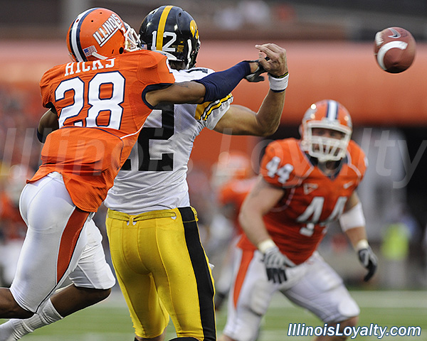 Dere Hicks - Illinois Fighting Illini football vs Iowa Hawkeyes