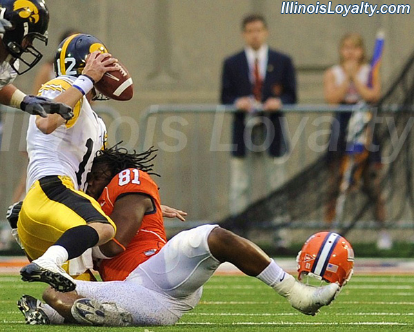 Will Davis - Illinois Fighting Illini football vs Iowa Hawkeyes