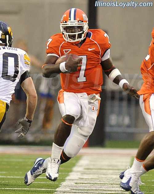 Juice Williams - Illinois Fighting Illini football vs Iowa Hawkeyes