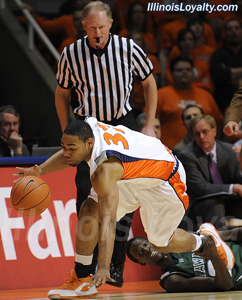 Demetri McCamey - Fighting Illini Basketball vs Hawaii
