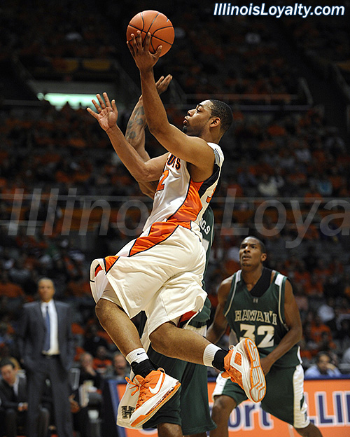 Demetri McCamey - Fighting Illini Basketball vs Hawaii