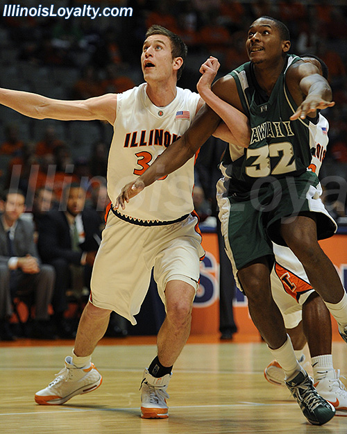 Bill Cole - Fighting Illini Basketball vs Hawaii