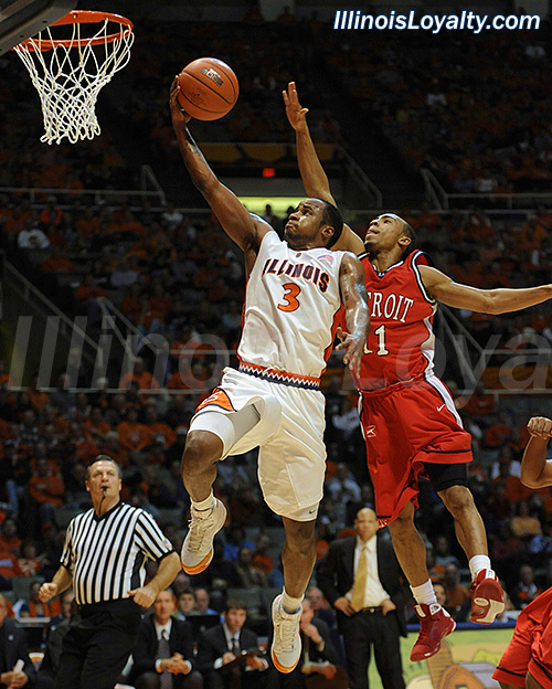 Chester Frazier: Fighting Illini Basketball vs Detroit Mercy