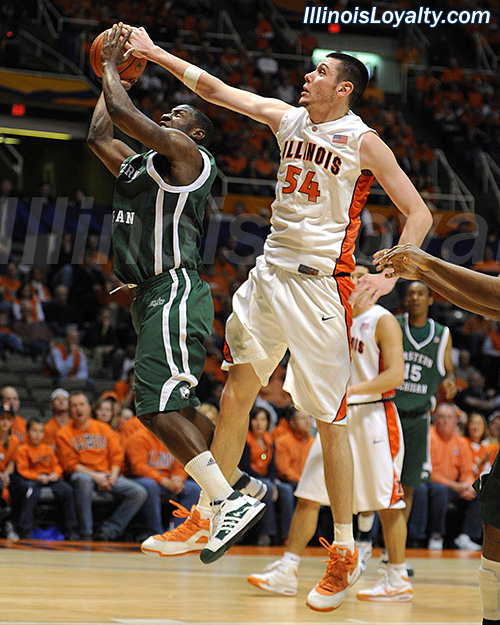 Mike Tisdale: Fighting Illini Basketball vs Eastern Michigan