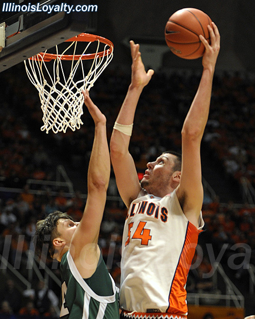 Mike Tisdale: Fighting Illini Basketball vs Eastern Michigan