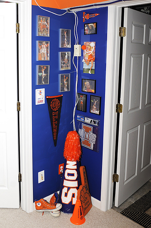 Illini room, Illini memorabilia, Illini posters