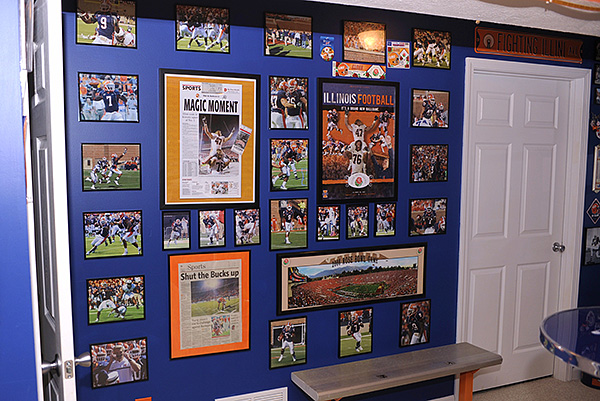 Illini room, Illini memorabilia, Illini posters