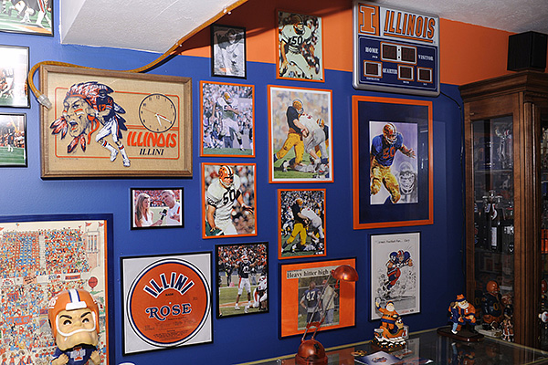 Illini room, Illini memorabilia, Illini posters