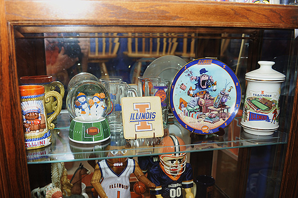 Illini room, Illini memorabilia, Illini posters
