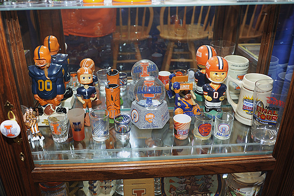 Illini room, Illini memorabilia, Illini posters