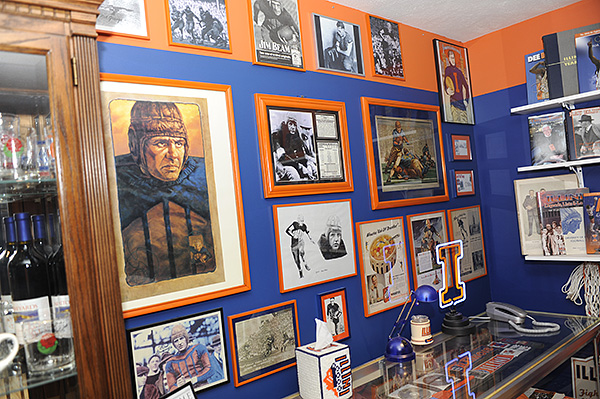 Illini room, Illini memorabilia, Illini posters