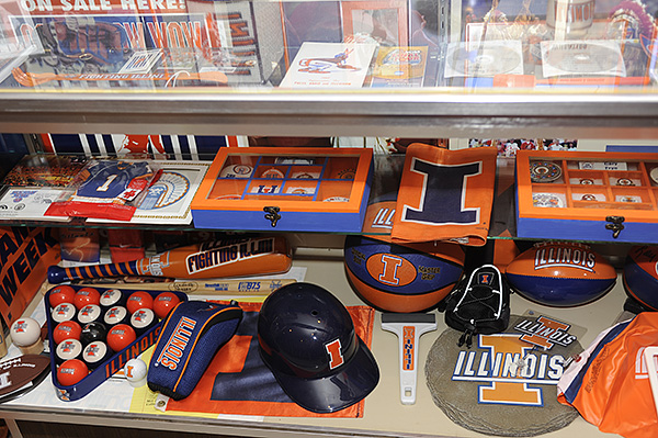 Illini room, Illini memorabilia, Illini posters