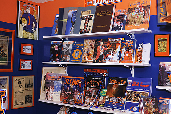 Illini room, Illini memorabilia, Illini posters