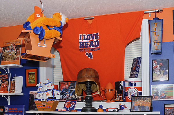 Illini room, Illini memorabilia, Illini posters