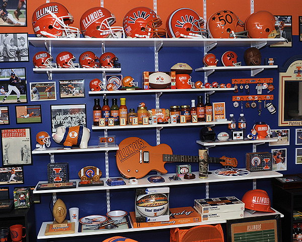 Illini room, Illini memorabilia, Illini posters