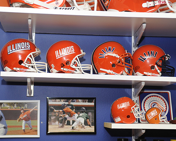 Illini room, Illini memorabilia, Illini posters