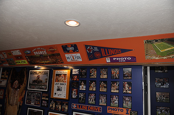Illini room, Illini memorabilia, Illini posters