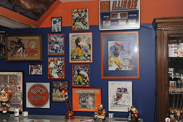 Illini room, Illini memorabilia, Illini posters