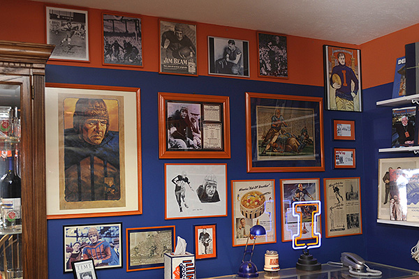 Illini room, Illini memorabilia, Illini posters