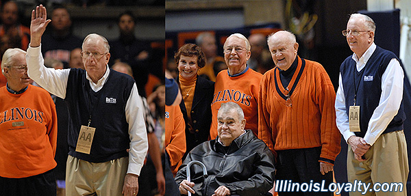 Ted Beach and other members of the 1949 Final Four team