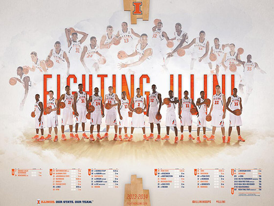 Illini Basketball Poster 2013-14