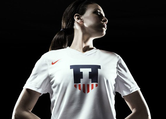 New Illini white soccer uniforms with shield logo