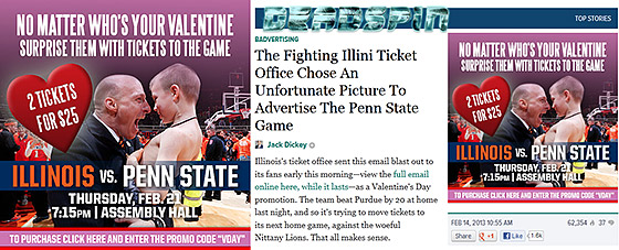 Illinois-Penn State ticket promotion Deadspin freakout