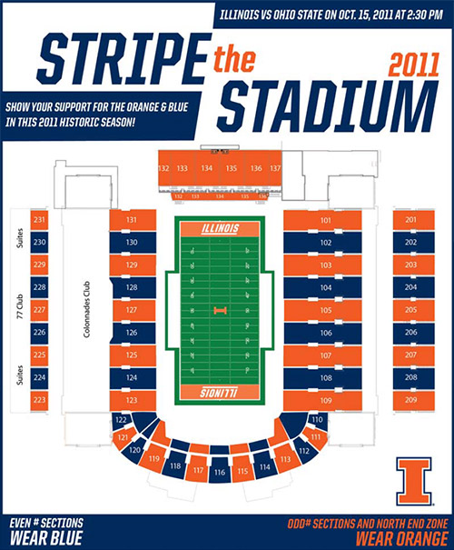 Stripe the Stadium - Memorial Stadium - Illinois Fighting Illini