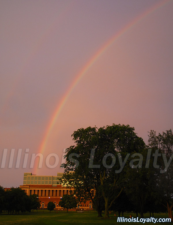 Rainbow over Memorial Stadium