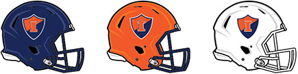 Illinois football helmet shield design concept