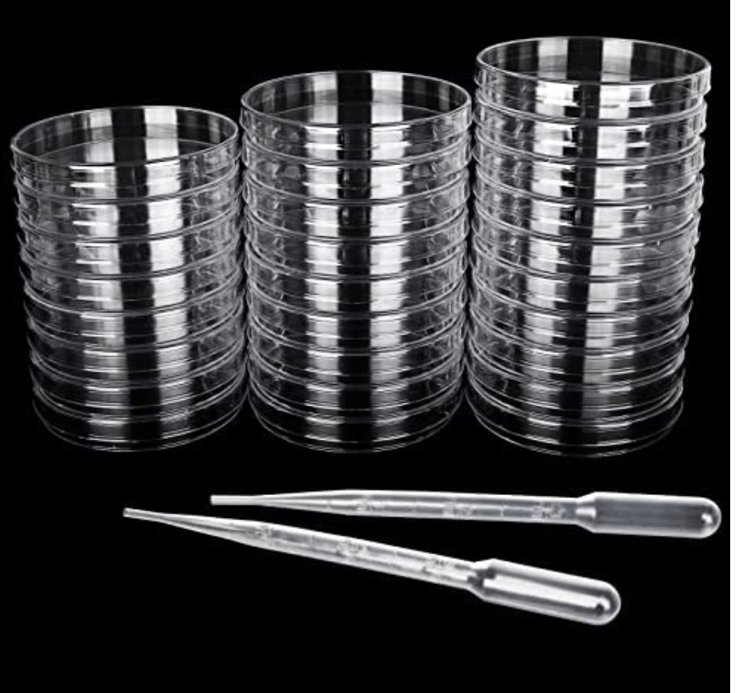 40 PCS Plastic Petri Dishes with Lid, 100mm x 15mm Sterile Petri Dishes, Clear Petri Dish with...png