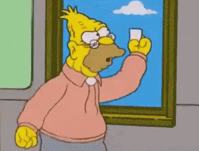 Simpsons - Abe rages at clouds.gif
