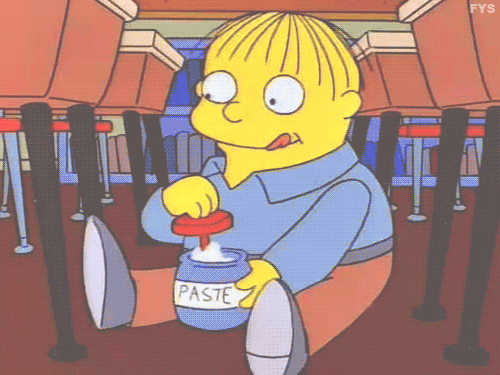 Simpsons - Ralph Eating Paste.gif